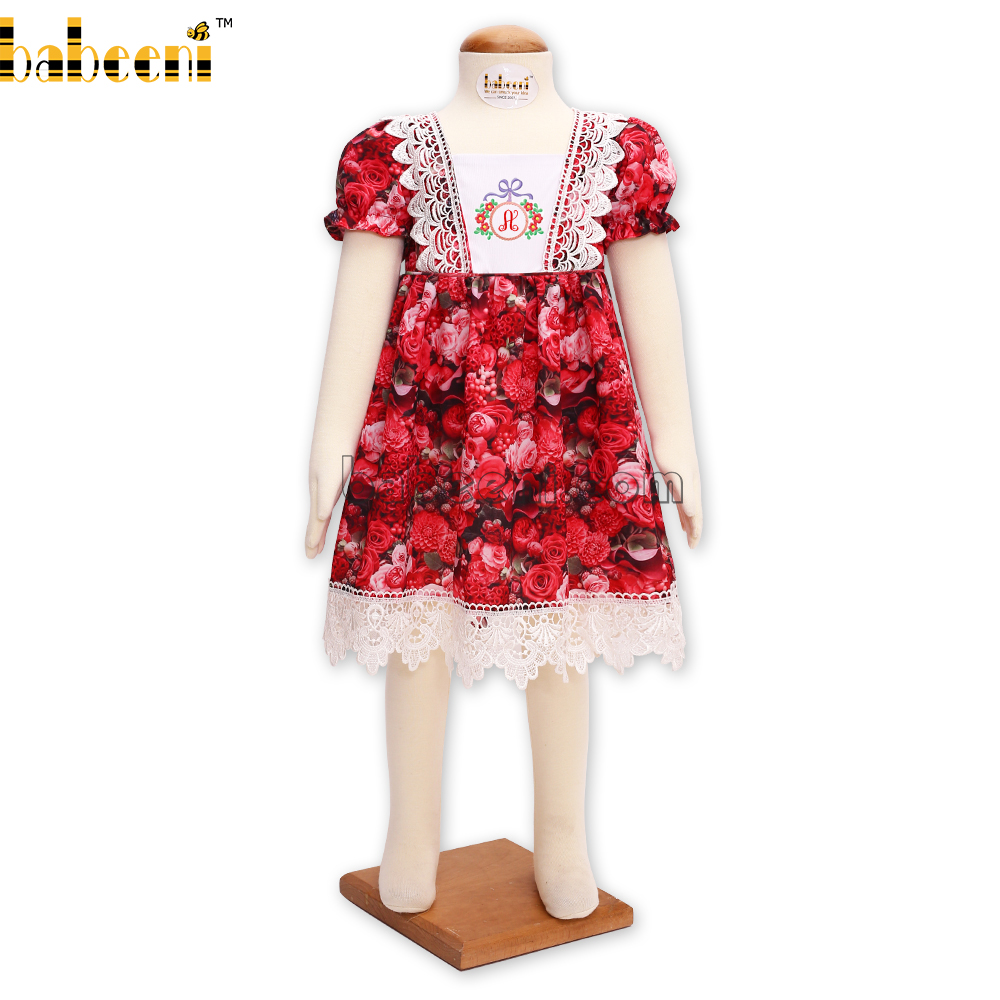 Laura red rose baby dress - DR 2888